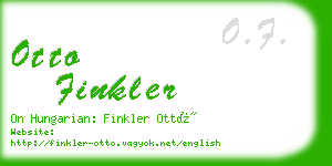 otto finkler business card